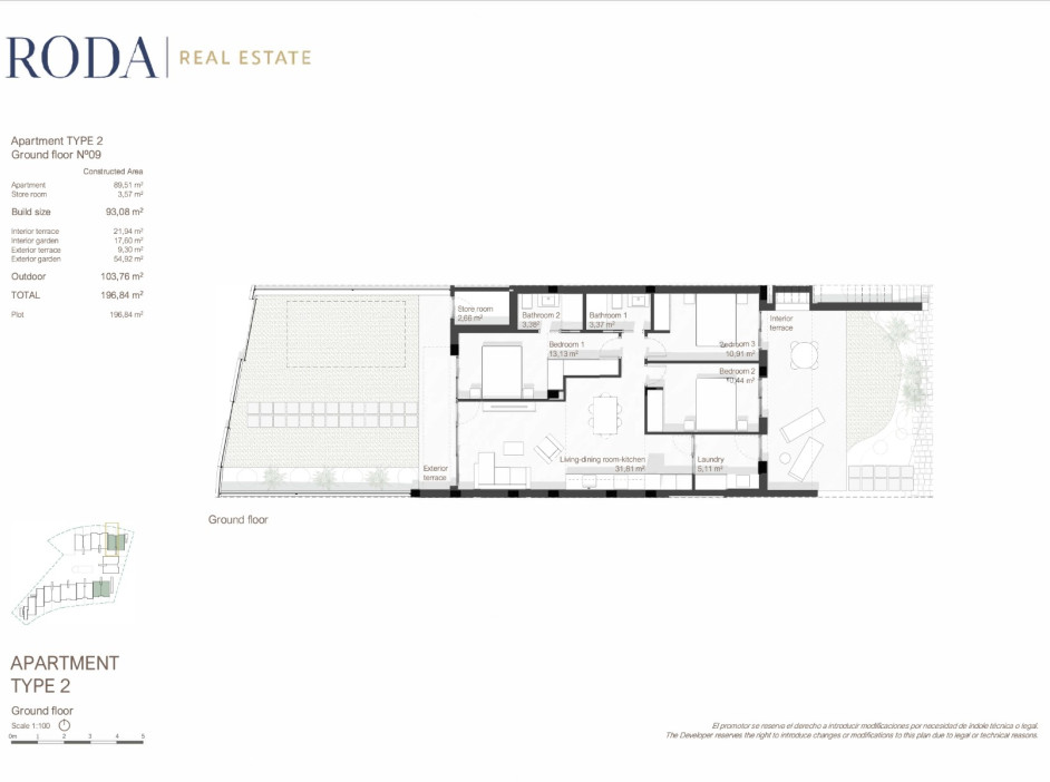 New Build - Ground floor apartment - Roda Golf & Beach Resort, San Javier - Costa Calida