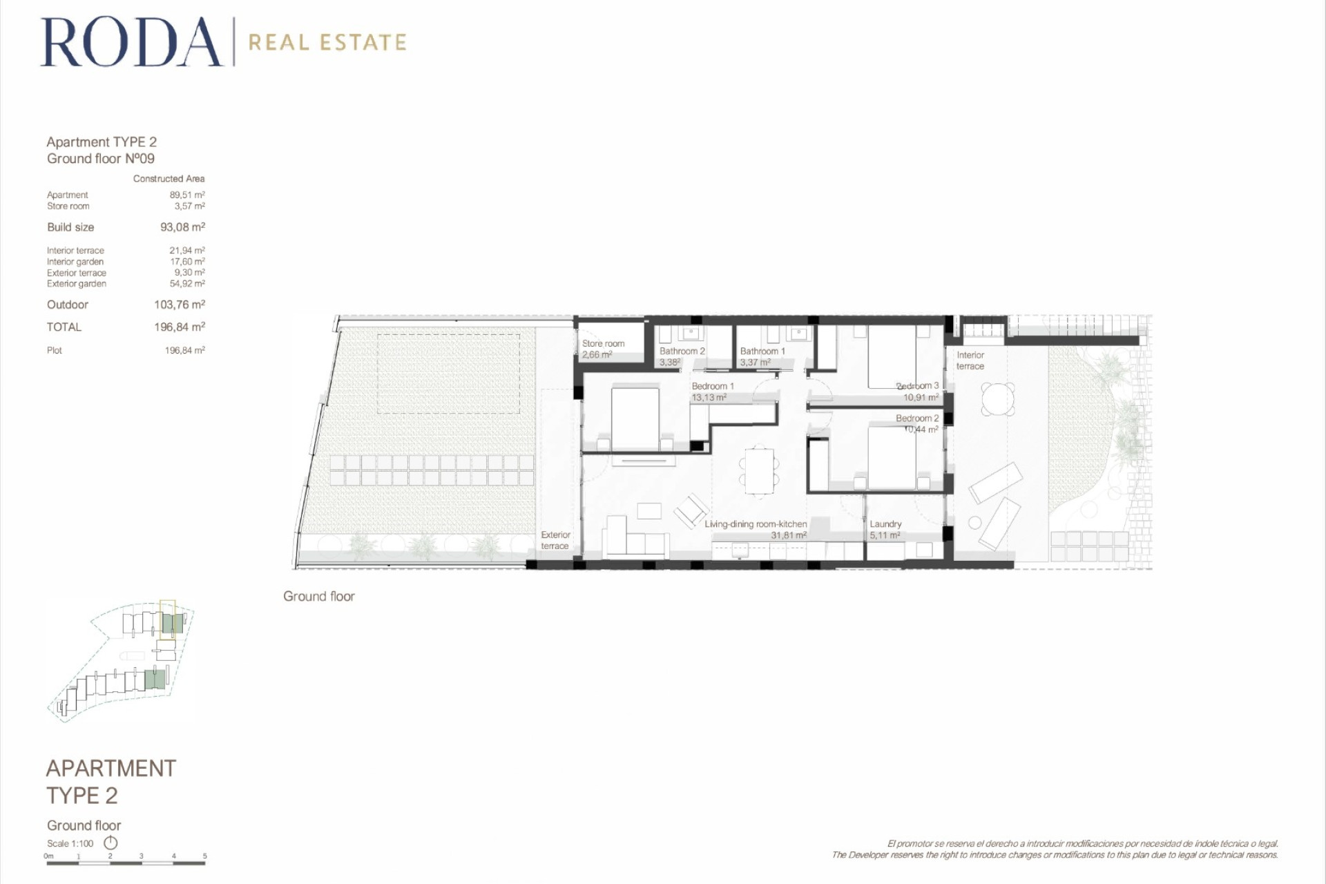 New Build - Ground floor apartment - Roda Golf & Beach Resort, San Javier - Costa Calida